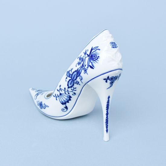 Ladies' porcelain shoe 23 cm, Blue Onion, Leander