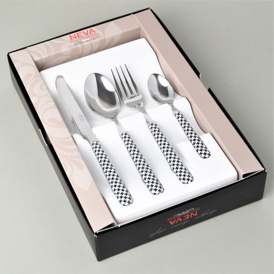 Sada příborů 24 dílná, BISTROT Pied de Poule černé, NEVA