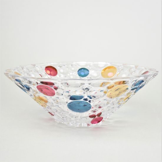 Bowl Lisboa 30 cm, colour dost - crystal glass, Jihlavské sklárny Bohemia 1845