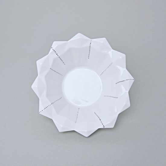 Bowl 16 cm, Diamond white, Rain, Goldfinger porcelain
