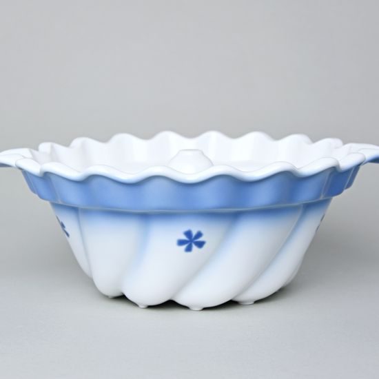 Baking form for "Bábovka" cake 33 cm, Thun 1794 Carlsbad porcelain, BLUE CHERRY