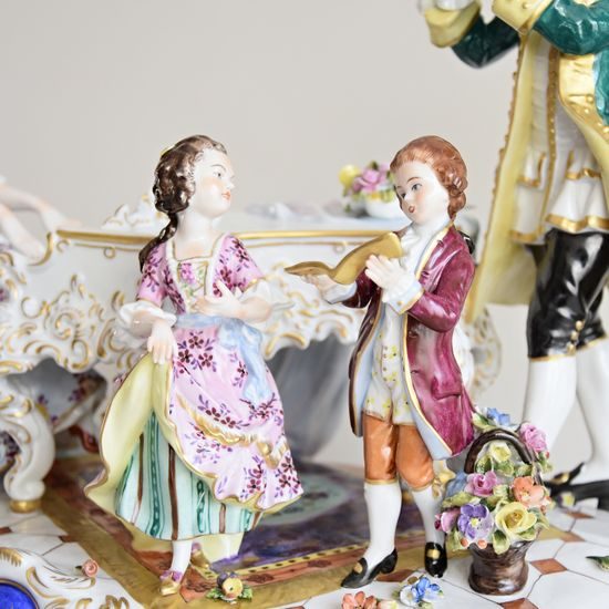 Koncertní skupina, 28 x 27 x 38 cm, Porcelánové figurky Gläserne Porzellanmanufaktur