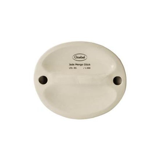 Kominíček s prasátkem a čtyřlístkem pro štestí, 11 / 8,5 / 20 cm, kamenina, Goebel