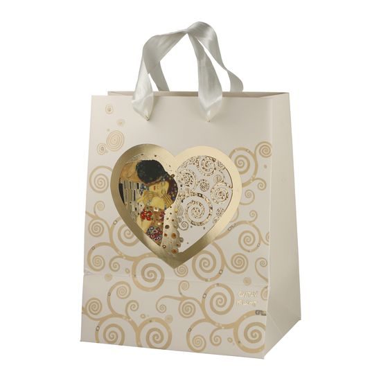 Dárková taška papírová Heart Kiss 21 / 15 / 27 cm, G. Klimt, Goebel