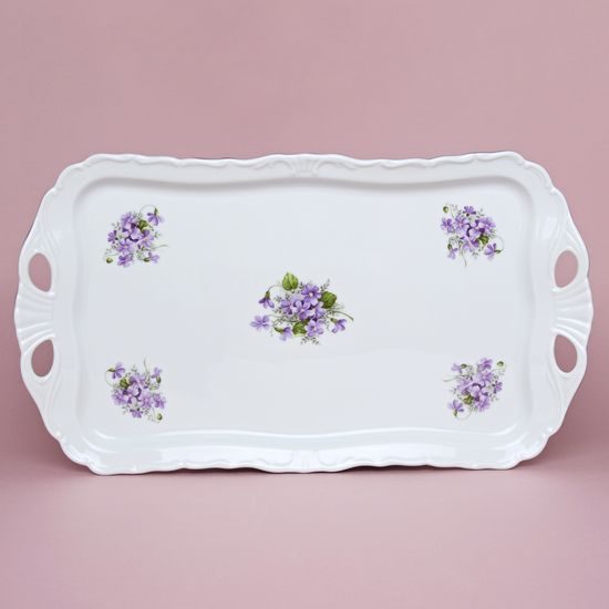 Tray Aida 45 x 25 cm s uchy, Violet, Cesky porcelan a.s.