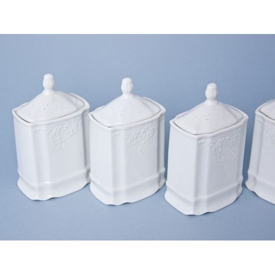 Frost no line: Spice box set, 6 pcs., Thun 1794 Carlsbad porcelain, BERNADOTTE