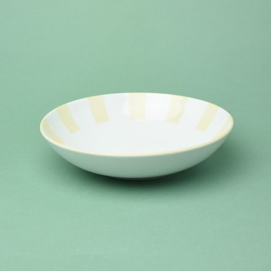 Soup plate / bowl 22 cm, yellow, G. Benedikt 1882
