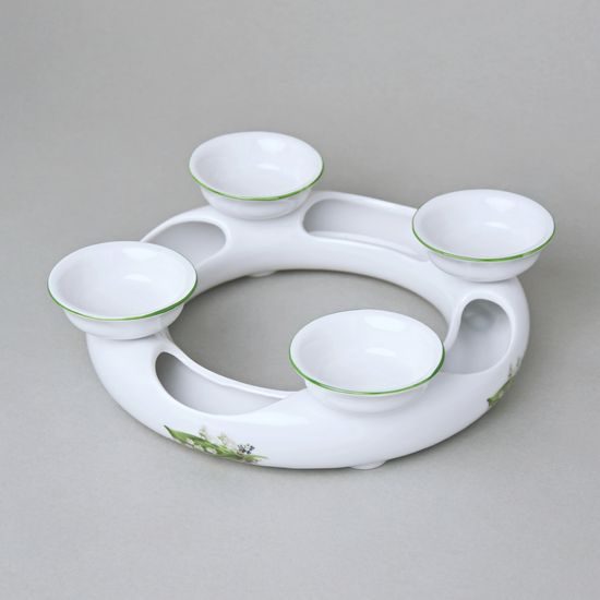 Advent Candlestick, 18 cm, Lily-of-the-valley, Czech Porcelain,a.s.