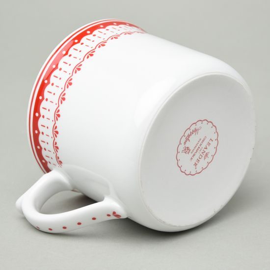 Mug Warmer big 700 ml, red ornaments, Leander Loučky