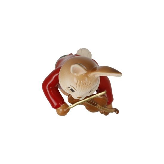 Rabbit figurine Little Violinist 4.5 / 4 / 8cm, stoneware, Goebel