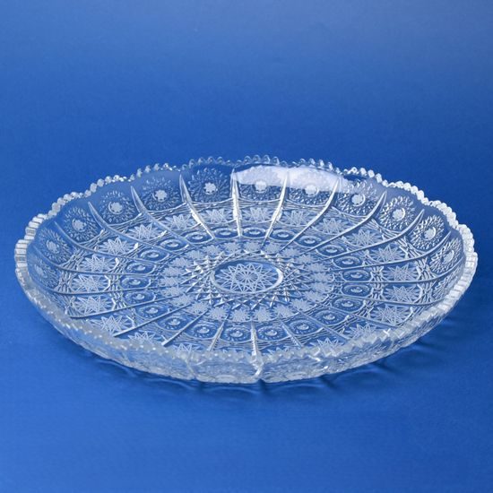 Talíř / mísa kulatá plochá 31 cm, brus 500pk, Bohemia Crystal