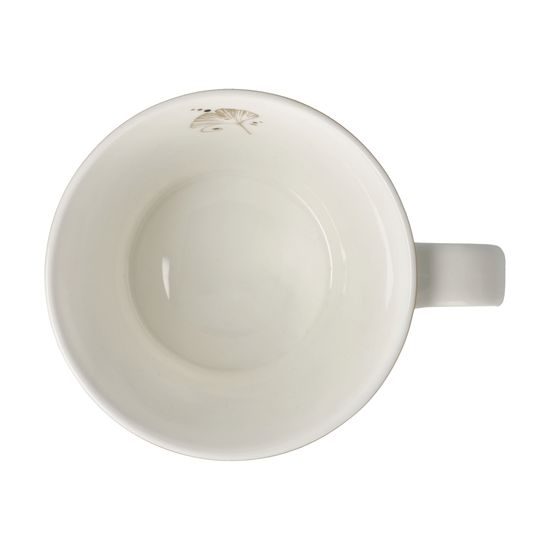 Hrnek 350 ml Ginko - bílé, 13 / 10,5 / 9,5 cm, jemný kostní porcelán, Goebel