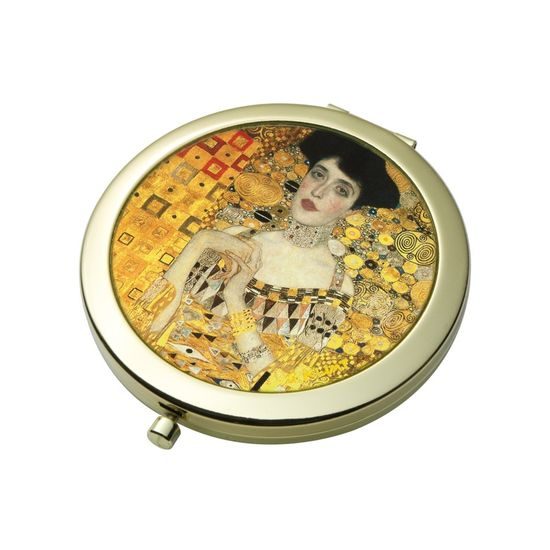 Pocket Mirror Gustav Klimt - Adele Bloch-Bauer, 7,5 / 7 / 1,2 cm, Metal, Goebel