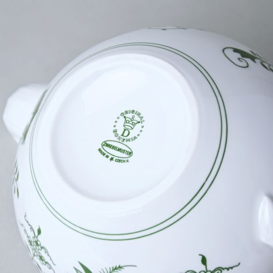 Konvice čajová "se sítkem" a víčkem 1,2 l, zelený cibulák, Český porcelán a.s.