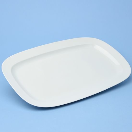 Platter 36 x 21 cm, white, Thun 1794, karlovarský porcelán