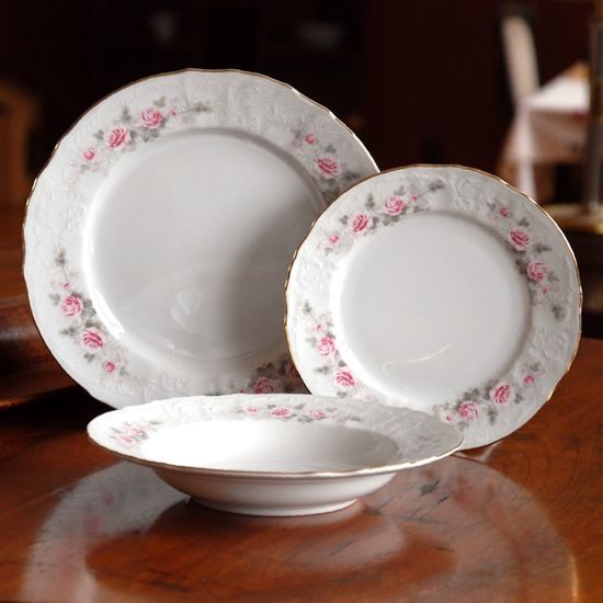 Plate set for 6 persons, Thun 1794 Carlsbad porcelain, Bernadotte 5396011