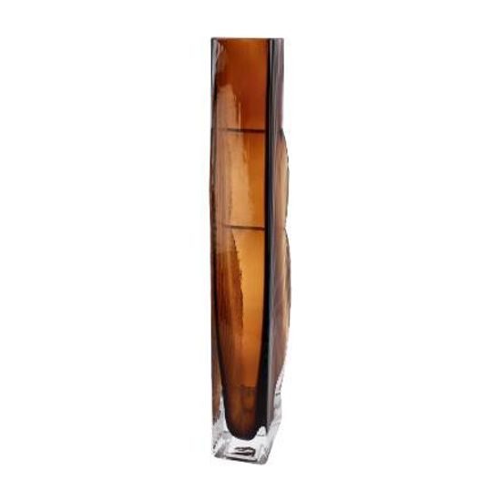 Váza Smoky Amber 10,5 / 5 / 34,5 cm, sklo, Goebel