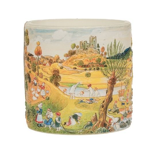 Průsvitka 10 cm z vosku s ilustrací Josefa Lady "Léto", Glassor