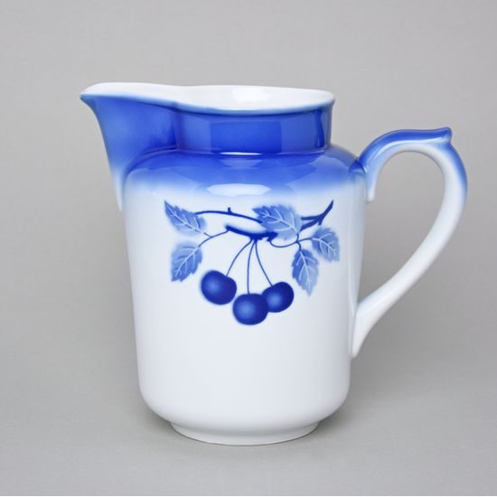 Jug Angelika 2 l, Thun 1794, Carlsbad porcelain, BLUE CHERRY