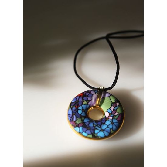 Necklace Larkspur 5 / 1 / 5cm, porcelain, L. C. Tiffany, Goebel