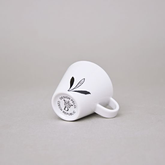 Bohemia black: Šálek espresso 45 ml, design Jiří Pelcl, černý cibulák, Český porcelán a.s.