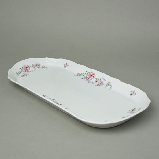 Podnos 4-hranný 37 cm, Thun 1794, karlovarský porcelán, BERNADOTTE popínavá růže