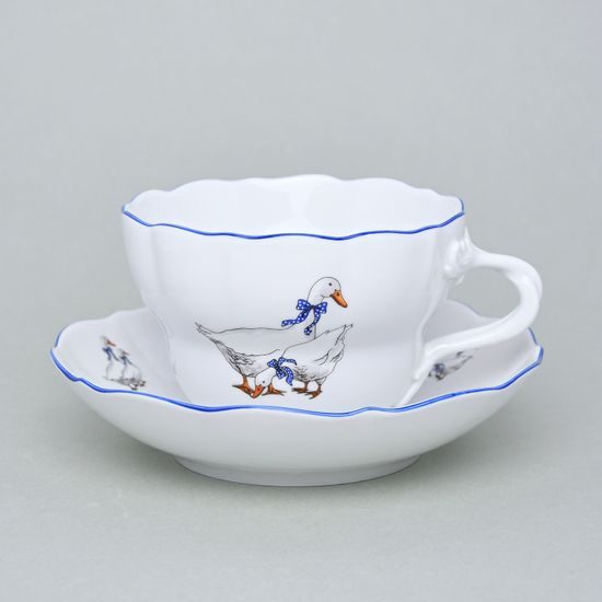 Cup and saucer D, 0,4 l, Cesky porcelan a.s., Goose