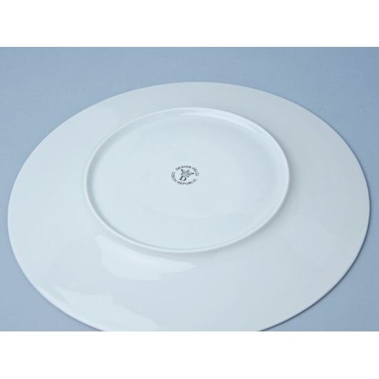 Bohemia White DECOR, Talíř mělký 28 cm, design Pelcl, Český porcelán a.s.