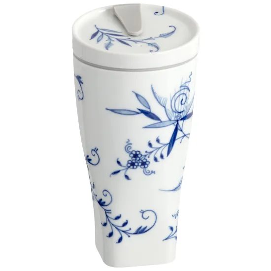 COFFEE TO GO MUG BLUE ONION STYLE 300 ml, Meissen porcelain