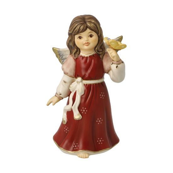 Angel with butterfly, 6,5 / 6 / 12 cm, stoneware, Goebel