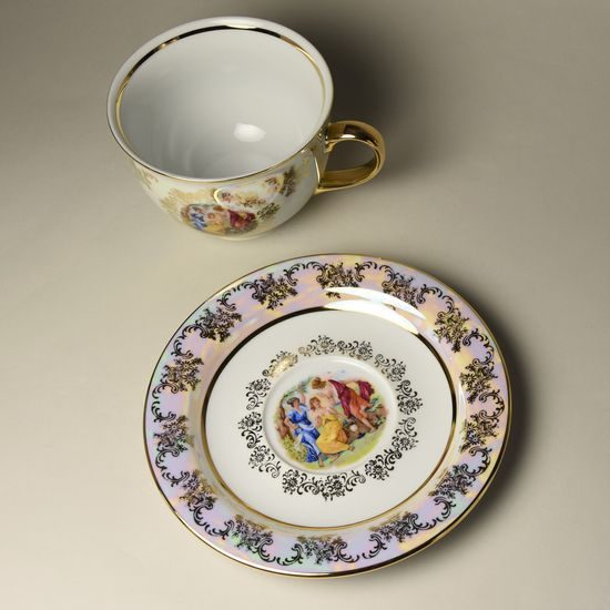 Cup 400 ml + saucer 19 cm, The Three graces, Frederyka Carlsbad