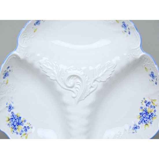 Bowl Cabaret 30 cm, Thun 1794 Carlsbad porcelain, BERNADOTTE Forget-me-not-flower