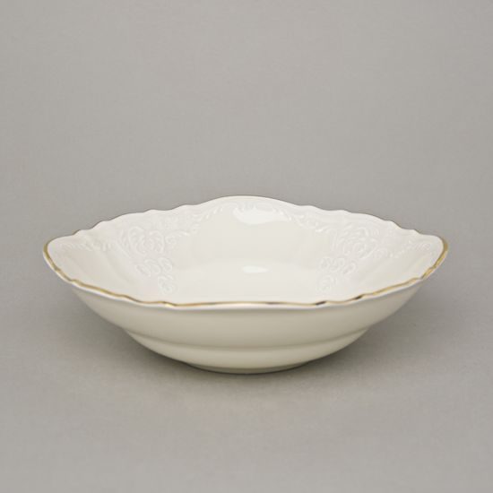 Bowl 23 cm, Thun 1794 Carlsbad porcelain, BERNADOTTE ivory + gold