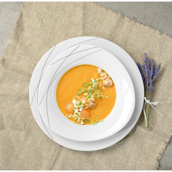 Soup plate 23 cm, Trio 71381 Highline, Seltmann Porcelain
