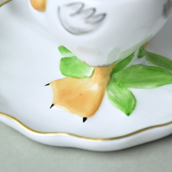Egg cup 7 cm, Green Duck, Lindner porcelain