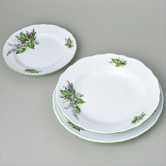 Plate set for 6 pers., Lily-of-the-valley, 26-24-19, Český porcelán a.s.