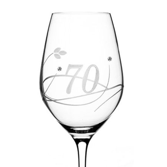 Celebration: Glass 360 ml plus Swarovski Crystals plus celebration number