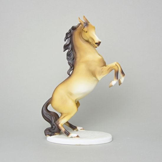 Brown Horse 20 x 9 x 30,5 cm, Pastel, Animal Porcelain Figures Duchcov