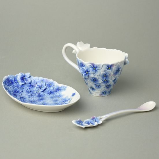 FLORAL BOUQUET COLLECTION SCULPTURED porcelain spoon, FRANZ porcelain