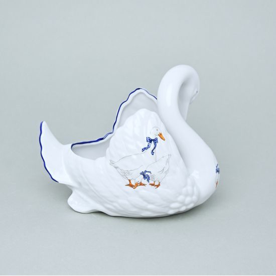 Bowl Swan 22 x 17 cm, Goose decor, Leander 1907