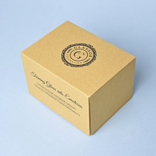 Vánoční ozdoba závěsná "Autíčko brouk" s vánočním stromkem, Glassor