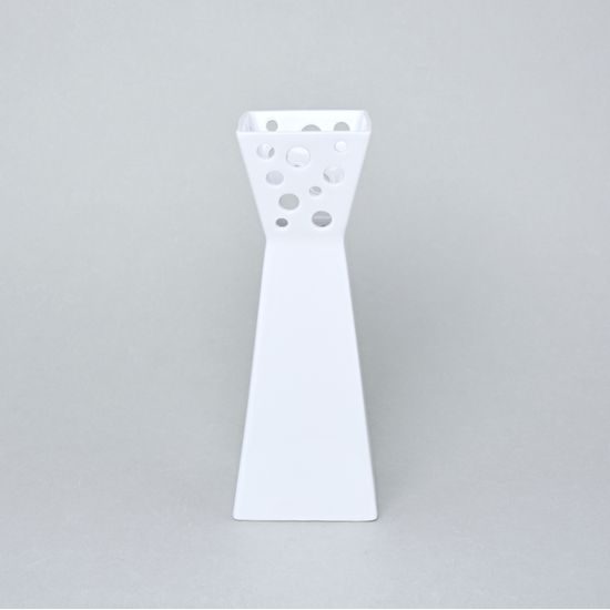 Bohemia White, Vase perforated 22,5 cm, design Pelcl, Český porcelán