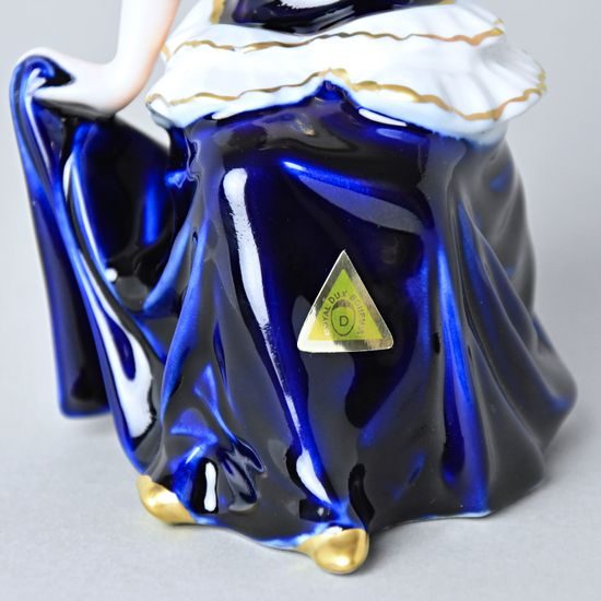 Žena se zrcadlem 12,5 x 11 x 15,5 cm, Porcelánové figurky Duchcov