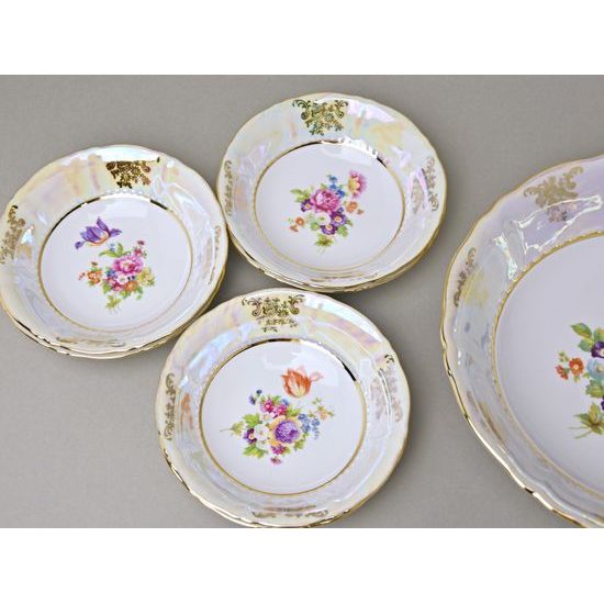 656: Kompotová sada pro 6 osob, Sonáta, listr + květiny, Leander Loučky