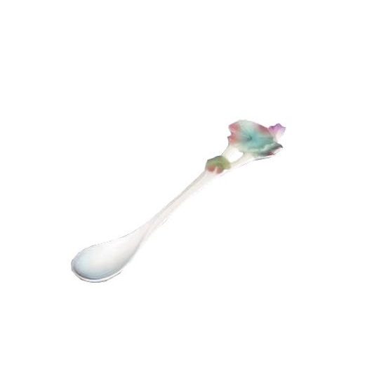 Amphibia frog design sculptured porcelain spoon 15 cm, FRANZ Porcelain