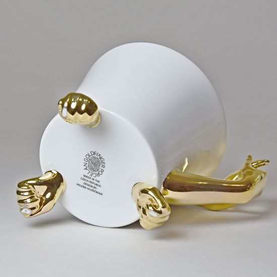 Hrnek Pěstičky 260 ml, porcelán Goldfinger