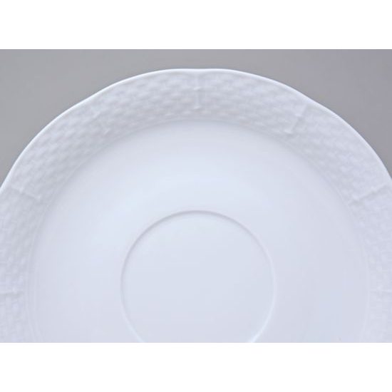 Saucer 170 mm, Thun 1794, karlovarský porcelán, NATÁLIE white