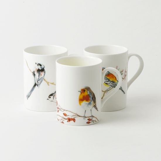 Birds collection - the Longtail Tit: Mug Lucy 320 ml, English Fine Bone China, Roy Kirkham