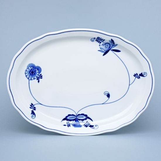 Plate (platter) oval 35 x 24 cm, Eco blue, Cesky porcelan a.s.