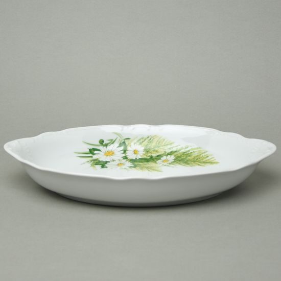 Bread basket 33 cm, Thun 1794, karlovarský porcelán, CONSTANCE 80262 Daisy